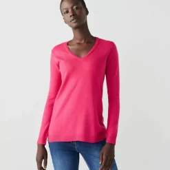 Pull col V, toucher doux