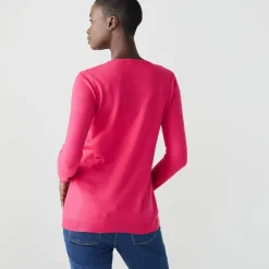 Pull col V, toucher doux