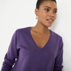 Pull col V, toucher doux