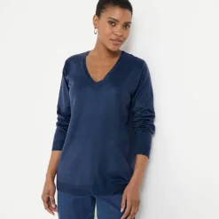 Pull col V, toucher doux