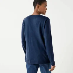 Pull col V, toucher doux