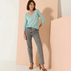 Pull col V, toucher doux