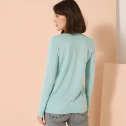 Pull col V, toucher doux