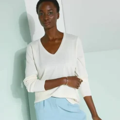 Pull col V, toucher doux