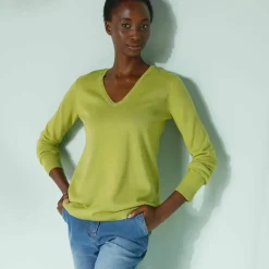 Pull col V, toucher doux