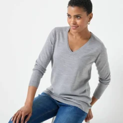Pull col V, toucher doux