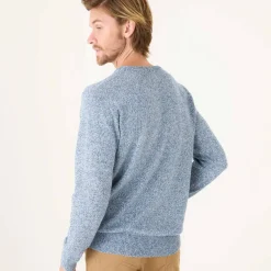 Pull coton mouliné col rond