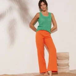 Pull débardeur crochet