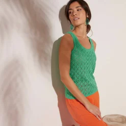 Pull débardeur crochet
