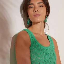 Pull débardeur crochet