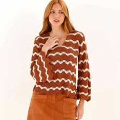 Pull fantaisie, manches pagodes