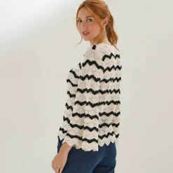 Pull fantaisie, manches pagodes
