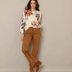 Pull imprimé fleurs