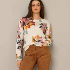 Pull imprimé fleurs