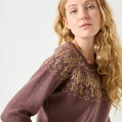 Pull jacquard cuivré