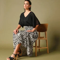 Pull loose maille brillante