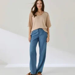 Pull loose maille brillante