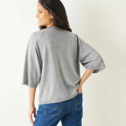 Pull loose manches coudes, toucher doux