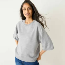 Pull loose manches coudes, toucher doux