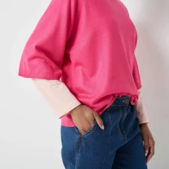 Pull loose manches coudes, toucher doux