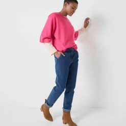 Pull loose manches coudes, toucher doux