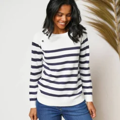 Pull marinière manches longues rayé