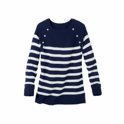 Pull marinière manches longues rayé