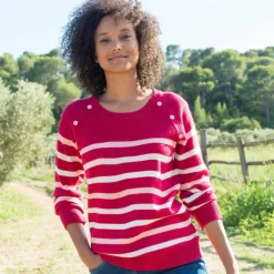 Pull marinière manches longues rayé