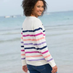 Pull marinière manches longues rayé