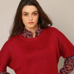 Pull poncho manches coude