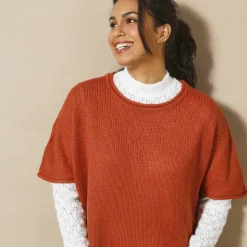 Pull poncho manches coude