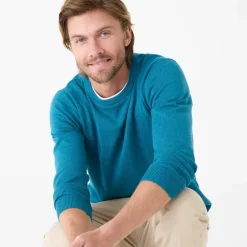 Pull pur coton col rond
