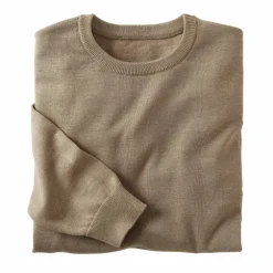 Pull pur coton col rond