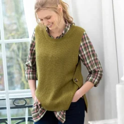Pull sans manches, forme boite