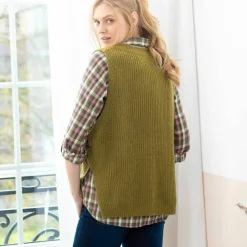 Pull sans manches, forme boite