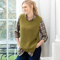 Pull sans manches, forme boite