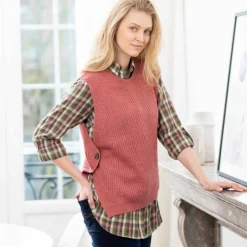 Pull sans manches, forme boite