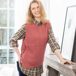 Pull sans manches, forme boite