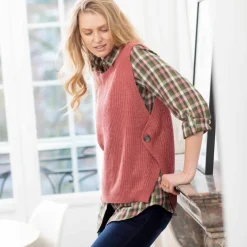Pull sans manches, forme boite