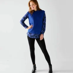 Pull sans manches, maille anglaise fantaisie