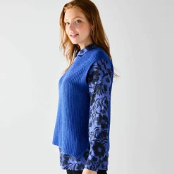 Pull sans manches, maille anglaise fantaisie