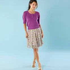 Pull Spécial Petites col rond boutonné