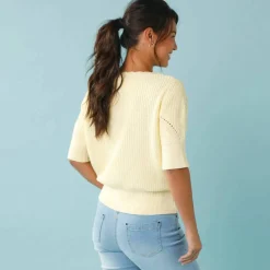 Pull Spécial Petites col rond boutonné