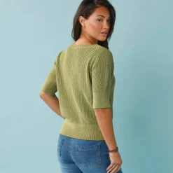 Pull Spécial Petites col rond boutonné