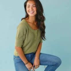 Pull Spécial Petites col rond boutonné