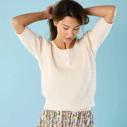 Pull Spécial Petites col rond boutonné