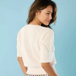 Pull Spécial Petites col rond boutonné