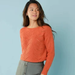 Pull spécial petites, maille perlée