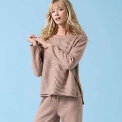 Pull Spécial Petites sans manches, côte perlée toucher doux