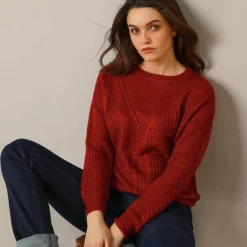 Pull torsadé, maille anglaise